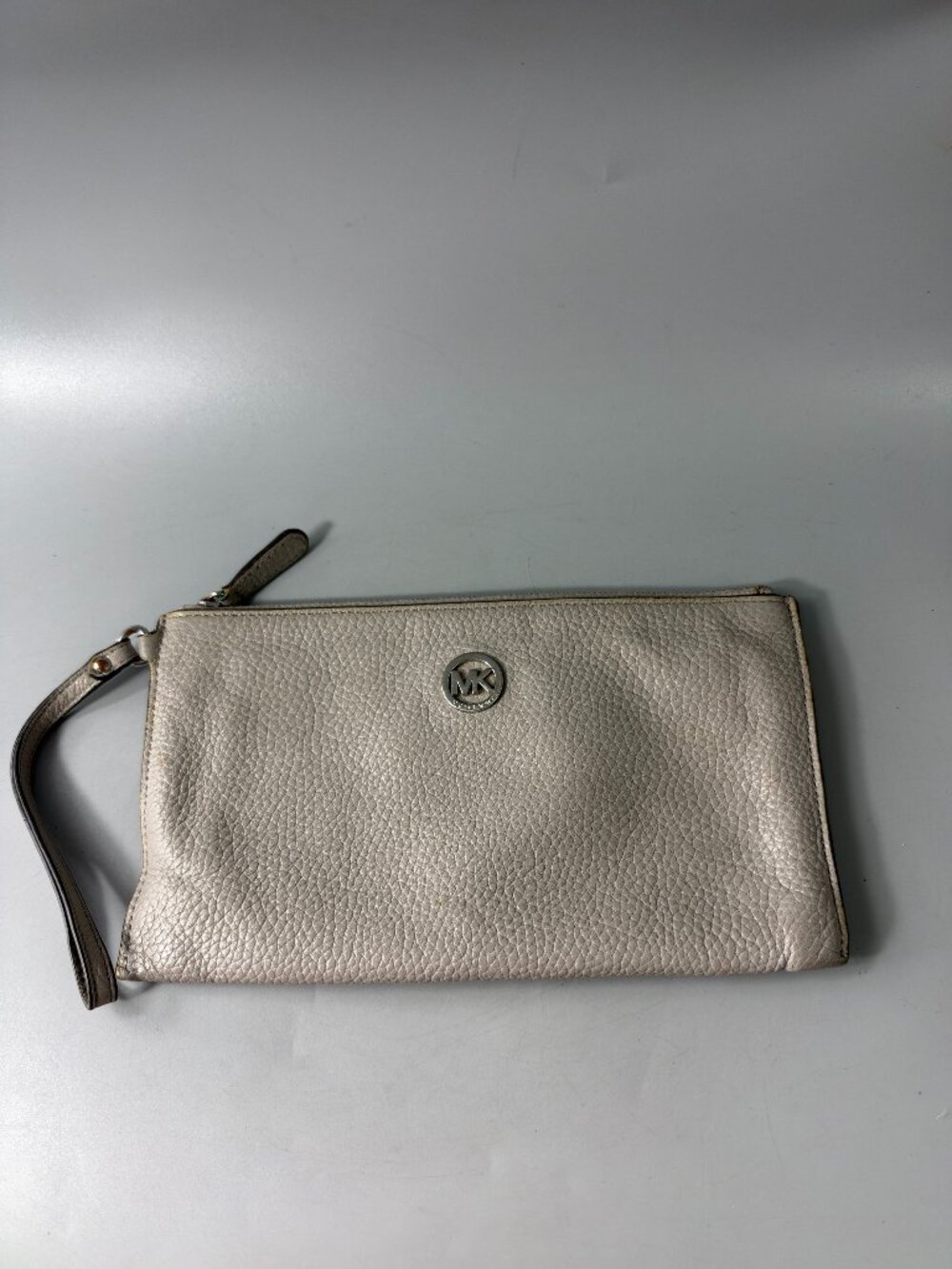 Michael Michael Kors Gray Leather Clutch